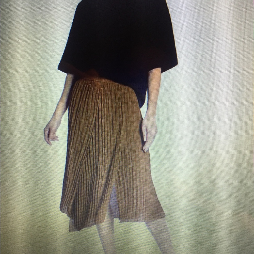 Vince Crinkle Pleated Skirt